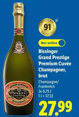 Lidl Bissinger Grand Prestige Premium Cuvée Champagner, brut Angebot