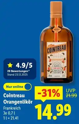 Lidl Cointreau Orangenlikör Angebot