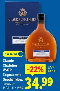 Lidl Claude Chatelier VSOP Cognac mit Geschenkbox Angebot