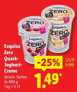 Lidl Exquisa Zero Quark Joghurt- Creme Angebot