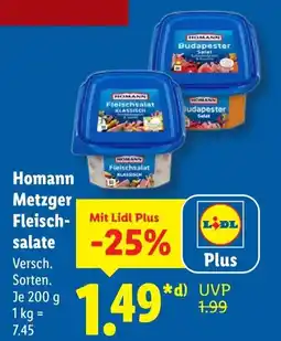 Lidl Homann Metzger Fleisch salate Angebot