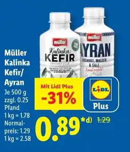 Lidl Müller Kalinka Kefir/ Ayran Angebot