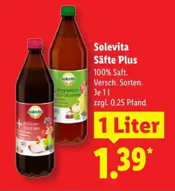 Lidl Solevita Säfte Plus Angebot