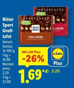 Lidl Ritter Sport Groß tafel Angebot