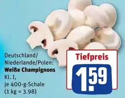 REWE Weiße Champignons Angebot