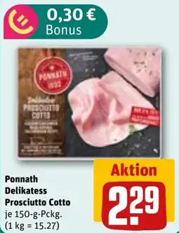 REWE Ponnath Delikatess Prosciutto Cotto Angebot