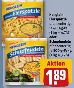 REWE Henglein Eierspätzle oder Schupfnudeln Angebot