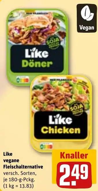 REWE Like vegane Fleischalternative Angebot