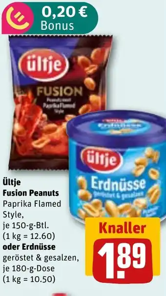 REWE ültje Fusion Peanuts oder Erdnüsse Angebot