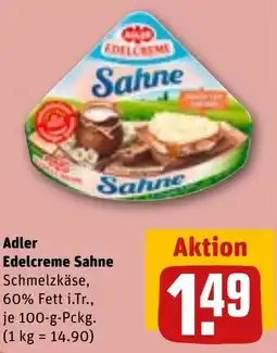 REWE Adler Edelcreme Sahne Angebot