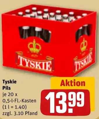 REWE Tyskie Pils Angebot
