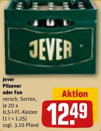 REWE Jever Pilsener oder Fun Angebot