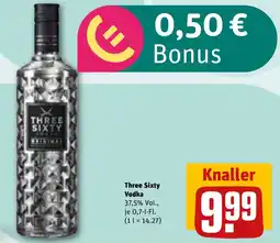 REWE Three Sixty Vodka Angebot