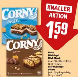 REWE Corny Müsliriegel Milch Classic oder Müsliriegel Schoko Angebot