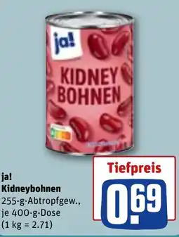 REWE ja! Kidneybohnen Angebot