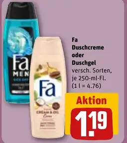 REWE Fa Duschcreme oder Duschgel Angebot