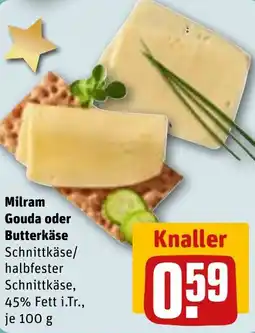 REWE Milram Gouda oder Butterkäse Angebot