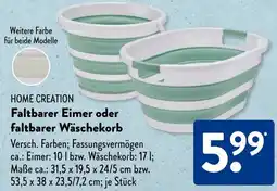Aldi Süd HOME CREATION Faltbarer Eimer oder faltbarer Wäschekorb Angebot