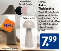 Aldi Süd CASALUX Akku Tischleuchte Angebot