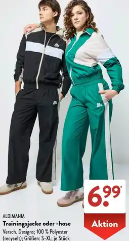 Aldi Süd ALDIMANIA Trainingsjacke oder -hose Angebot