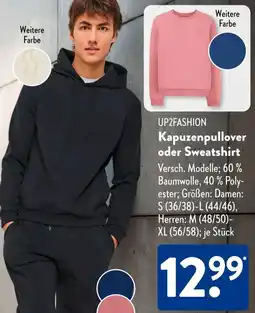 Aldi Süd UP2FASHION Kapuzenpullover oder Sweatshirt Angebot