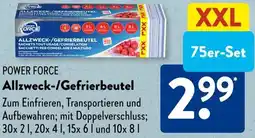 Aldi Süd POWER FORCE Allzweck-/Gefrierbeutel Angebot