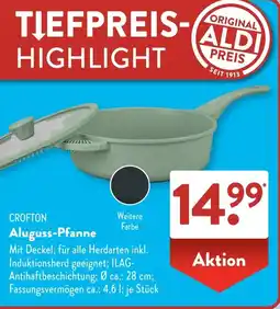 Aldi Süd CROFTON Aluguss-Pfanne Angebot