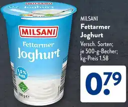 Aldi Süd MILSANI Fettarmer Joghurt Angebot