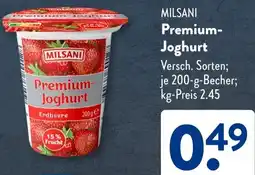 Aldi Süd MILSANI Premium Joghurt Angebot