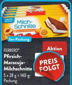 Aldi Süd FERRERO Pfirsich Maracuja Milchschnitte Angebot