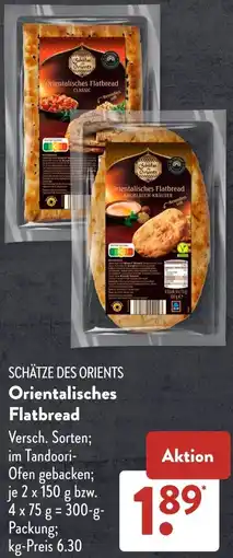 Aldi Süd SCHÄTZE DES ORIENTS Orientalisches Flatbread Angebot