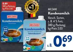 Aldi Süd MILSANI Kondensmilch Angebot