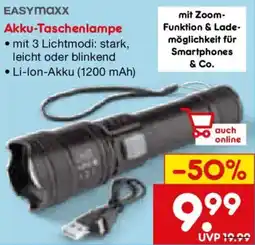 Netto Marken-Discount EASYMAXX Akku-Taschenlampe Angebot