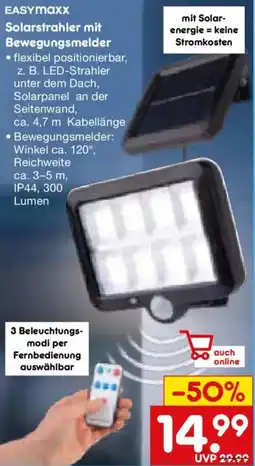Netto Marken-Discount EASYMAXX Solarstrahler mit Bewegungsmelder Angebot