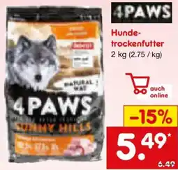 Netto Marken-Discount 4PAWS Hundetrockenfutter Angebot
