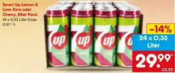 Netto Marken-Discount Seven Up Lemon & Lime Zero oder Cherry, 24er Pack Angebot