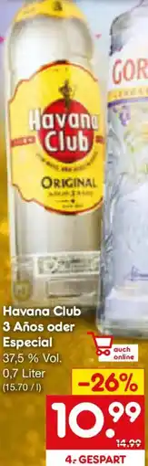 Netto Marken-Discount Havana Club 3 Años oder Especial Angebot