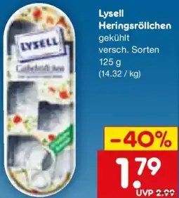 Netto Marken-Discount Lysell Heringsröllchen Angebot