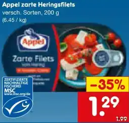 Netto Marken-Discount Appel zarte Heringsfilets Angebot