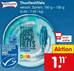 Netto Marken-Discount DREIMASTER Thunfischfilets Angebot