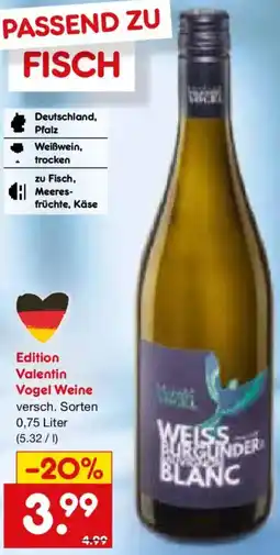 Netto Marken-Discount Edition Valentin Vogel Weine Angebot