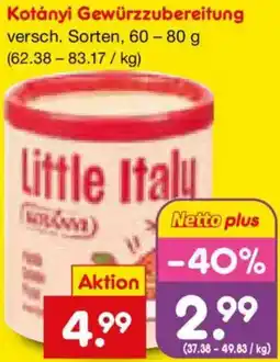 Netto Marken-Discount Kotányi Gewürzzubereitung Angebot