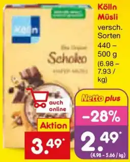 Netto Marken-Discount Kölln Müsli Angebot