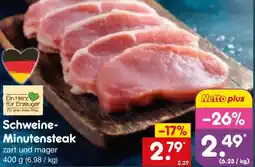Netto Marken-Discount Schweine Minutensteak Angebot