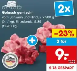 Netto Marken-Discount GUT PONHOLZ Gulasch gemischt Angebot