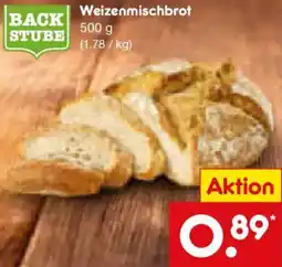 Netto Marken-Discount BACK STUBE Weizenmischbrot Angebot