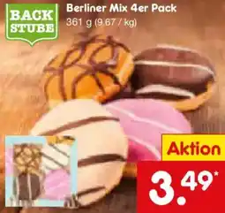 Netto Marken-Discount BACK STUBE Berliner Mix 4er Pack Angebot
