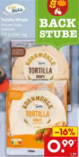 Netto Marken-Discount Korn Mühle Tortilla Wraps Angebot