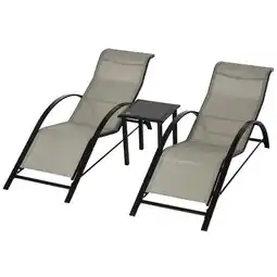 Netto Marken-Discount Outsunny Gartenliege-Set Metall, Mesh Angebot
