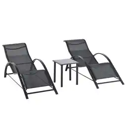 Netto Marken-Discount Outsunny Gartenliege-Set Metall, Netzstoff Angebot